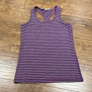 Ivivva Purple and grey Striped Kids Tank Top